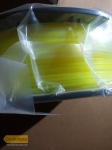 Пластик PLA для 3D принтера цвет флюоресцентный желтый, 1кг на катушке Фото #2