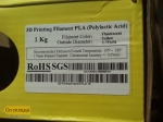 Пластик PLA для 3D принтера цвет флюоресцентный желтый, 1кг на катушке Фото #3